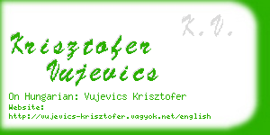 krisztofer vujevics business card